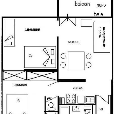 Le Mustag - 3 Pieces 6/7 Pers - Le Mustag - Plagne Centre Mae-5754 Lejlighed